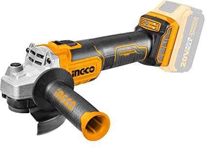 Amoladora de ángulo Inalámbrica INGCO 115mm con Batería 1PCS 20V de 4.0Ah, Sin Escobillas, M14 Herramienta de Corte, 3000/8500 rpm (4.0 Ah x 1)
