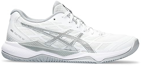 ASICS Damen Gel-Tactic 12 Volleyballschuhe, Größe 42, Weiß/Reinsilber