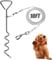 GENCAM Dog Tie Out Cable and Stake for Dogs, Dog Tie Out Cable with Spiral Ground Stake, Outdoor Dog Camping Tie Out Dog Lead Hook Leash for Dogs (3m)