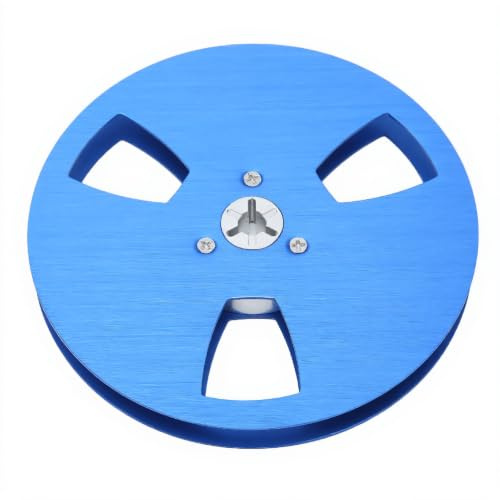 1/4 5 Zoll Leere Bandspule für Reel-to-Reel-Tonbandspieler, 3-Loch-Aluminiumlegierung, Universelle Offene Tonbandspule, Leere Tonbandspule Zum Öffnen von Maschinenteilen (Blau)