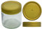 Imkado Neutrales Honigglas mit Kunststoffdeckel 250g | 1 Paket (96 Stk)