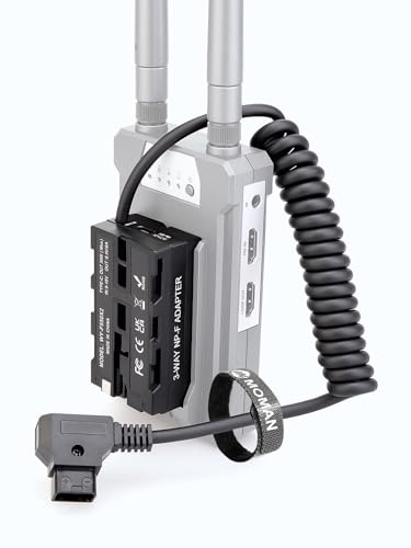Moman DDB-NPF D-Tap auf Doppelseitigem NP-F Dummy Akku Stromkabel Adapter Kompatibel für für Monitor Video Transmitter&Empfänger Videoleuchte, Ersatz für NP-F550/970/570/770 Akku