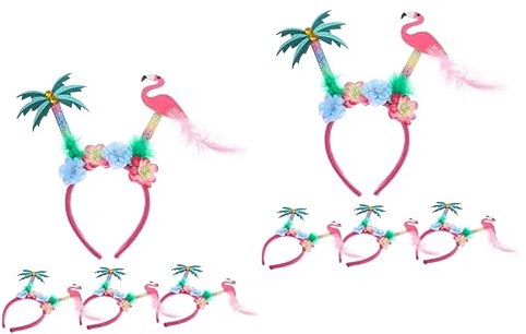UPKOCH 8 Stk Stirnband Hawaiianische Haaraccessoires Haarschmuck Für Den Strand Sommer-headbopper Strandparty-stirnbänder Flamingo-kopf-bopper Make-up-haarband Pop Pool-party Feder Ananas