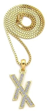 Jeorywoet Herren, verfrorener Hip Hop Cubic Zirkonia CZ MGK xx Anhängerbox, Seil, kubanische Kette Halskette,