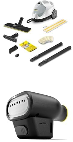 Kärcher Dampfreiniger SC 4 EasyFix, Dampfdruck: 3,5 bar, Aufheizzeit: 4 min., Leistung: 2.000 W, Flächenleistung: 100 m², 2-Tank-System: 0,5 l + 0,8 l, mit Bodenreinigungsset EasyFix, Dampfglätter