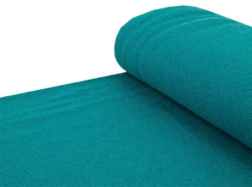 Walkstoff Walkloden 100% Schurwolle Mantelstoff petrol - Meterware ab 25 cm x 140 cm - Stoff zum Nähen