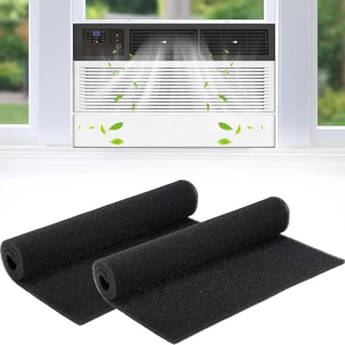 2 paquetes Filtros de Aire Acondicionado 61x38cm | Hoja de Esponja de Filtro de Aire de Carbón Activado de CA de Repuesto de Filtros de Aire Acondicionado | Filtro De Repuesto Recortable