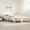 vidaXL Massivholzbett, Holzbett mit Kopfteil Fußteil Lattenrost, Doppelbett für Schlafzimmer, Bett Bettgestell, 120x190cm Kiefernholz