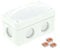Wiska 10109902 COMBI 206 WH 3xWAGO 221-413 Junction Box, 85x49x51mm, White, 3 x Wago 221