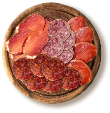 Auswahl an Gourmet-Würstchen - Schinken, Lende, Chorizo und Salchichón extra vakuumiert - Traditionelle Zubereitung - Ideal für Tapas - Iberisch