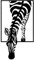 Metall-Zebra-Wandkunst, Dekor, 40 x 23 cm, 3D-Zebra-Kopf nach unten für Lebensmittel, Zebra-Hängeschilder für Kinderzimmer, Schlafzimmer, Schwarz (40 x 23 cm)