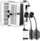 ACEMIC Duales UHF-Akkordeon-Funkmikrofon, Schwanenhals-Instrumentenmikrofon mit 2 Sendern und 1 Empfänger für Akkordeon, PA-Systeme, Audiomixer, Lautsprecher, Q2/AT-5