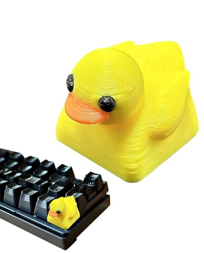 Yellow Duck Keycap In Resin, ABS PVC Keycap Replacement Key Cap, Easy Installation For Game Mechanical Keyboard Keycap, Personalized Resin Little Fat Duck Keycap, Custom ESC Key Replacement Keycap