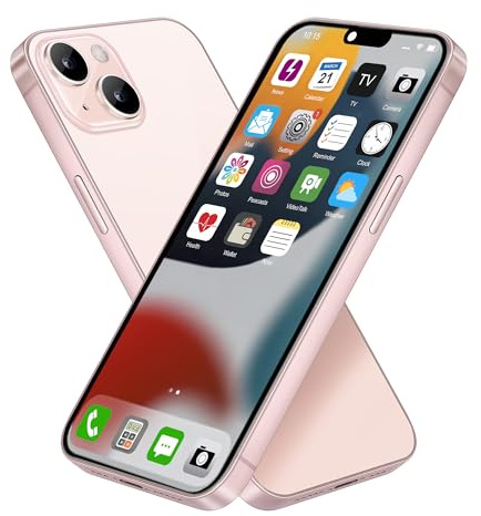 Dummy Fake Phone Model, Looks Like Real Phone Dummy Compatible with Phones 13, Prank Stuff Decoy Pear Non-Working Toy 13 for Kids (Pink)