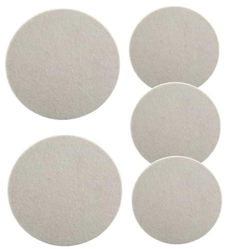 5Pcs Wool Felt Flap Polishing Disc 5 Inch Polishing Wheel for Angle Grinder Replacement Buffing Wheel for Metal, Furniture, Car Wax