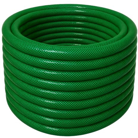 1 Zoll Gartenschlauch Ø25mm – 20m / 30m / 50m – UV-beständig, druckfest, knickstabil – Gelb oder Grün – ohne Zubehör (Grün, 50m)