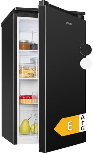 Bomann® Kühlschrank ohne Gefrierfach | Energieklasse E | 84cm | leise | 3 Ablagen | Türanschlag wechselbar | 87L | Kühlschrank klein mit Gemüsefach | Standardkühlschrank | VS 7255 schwarz