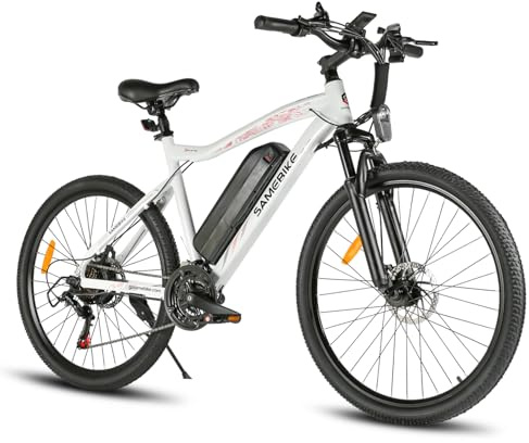 SAMEBIKE Electric Bike for adults, 26 Hardtail Mountain E-Bike with 13AH Removable Battery, Top Power 250W Motor & Max Speed 25KM/H, High Torque Fork Suspension Outdoor Commuter Bicycle