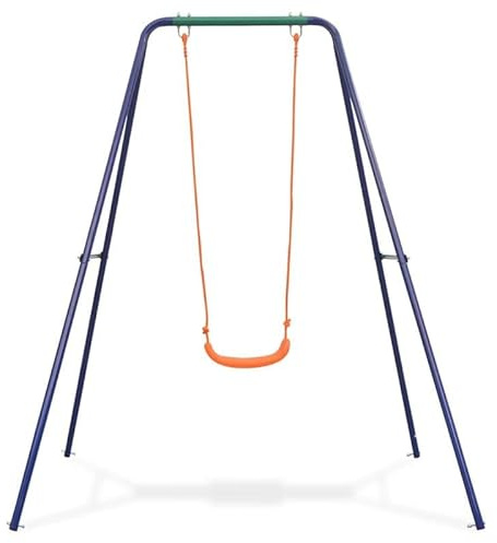 Gartenschaukel Orange – Einzelschaukel für Kinder, robust & wetterfest, perfekt für Garten, Terrasse oder Hinterhof – Spielzeug für draußen