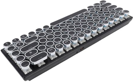 ASHATA Tastiera da gioco cablata, 68 tasti RGB retroilluminata tastiera da gioco con retroilluminazione a LED colorata, design ergonomico di tipo C per PC Computer (colore nero interruttore blu)