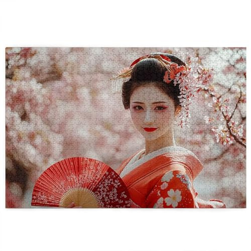 Puzzle 5000 Teile, Holzpuzzle Erwachsene mit Geschenkbox, Japan Puzzle für Erwachsene, Puzzlespiele für Die Ganze Familie, Weihnachtsdeko, Deko Wohnzimmer, Geschenke für Frauen, Frau Muster Q-73