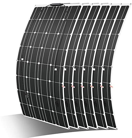 Panneau Solaire 600W 12V Panneau Solaire Souple 6 * 100w Panneaux Solaires Monocristallins, Toits, Caravanes, Bateaux, Panneaux Solaires Ensemble 600w