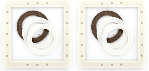 Steinbach Dichtungssatz Skimmer Einlaufdüse S1, je 1 x Rechteck-, 3 x Runddichtung, 060912 (Packung mit 2)