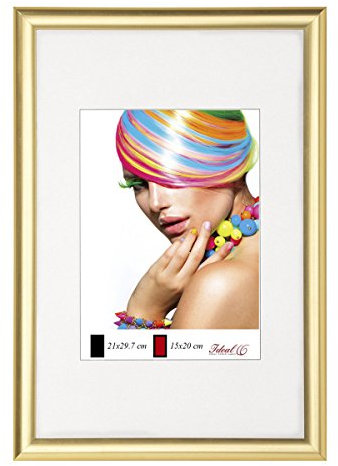 Ideal Trend Kunststoff Bilderrahmen Wanddeko Collage Foto Poster Frame Bilder Foto Rahmen: Farbe: Gold | Format: 50x70