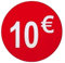 DiiliHiiri Cartellini dei Prezzi in Euro - Etichette Rotonde 10€ in Rotoli da 1000 Adesivi per Offerte e Promozioni Commerciali | Adesivo Diametro 35 mm