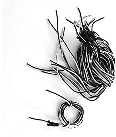 Aexit 10stk 1.2m/4ft Länge isolieren Netzteil Kabel Draht Schwarz Weiß 22AWG de