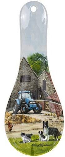 Farmyard Scene Spoon Rest Heat Resistant Kitchen Utensil Spatula Holder Cooking