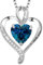 LAVUMO Herz Kette Damen Silber 925 I love you Halskette Damen Personalisierter schmuck Geschenke für Frauen Frau MaMa Freundin an Geburtstags Valentinstag Muttertag Mit Rose Geschenkbox
