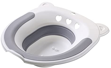 Angoily Sitzbad über Toilette ohne Spülpumpe Faltbar Hüftperineale Einweichbad Bidet Bidetbecken Sanitärbidet Bidet Einsatz Sitzbadewanne für Schwangere Ältere Patienten Hämorrhoidenbehandlung