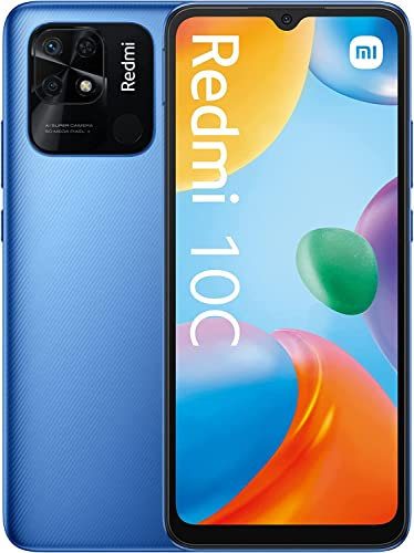 Xiaomi Redmi 10C Smartphone 4+64GB, Schermo HD+ Dot Drop da 6.71 Pollici, Snapdragon 680, Fotocamera Principale da 50 MP, Batteria da 5000 mAh, Ocean Blue