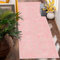HomeNette Waschbarer Läuferteppich, 60x200 cm, rutschfest, schmutzabweisend, wasserdicht, rosa Läufer für Flur, Eingangsbereich, Waschküche, Wohnzimmer, Badezimmer, Küche, Tokyo Collection Area Rugs