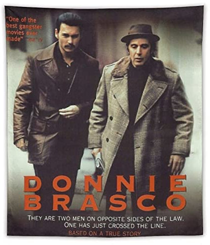 Donnie Brasco Poster, Filmposter, Polyester, Wandteppich, Kunstdruck, modern, Familie, Schlafzimmer, Dekoration, Wandteppiche, 127 x 152,4 cm