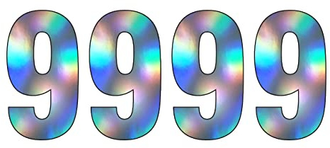 【Pack of 4】Multi Shine Silver Wheelie Bin Number (0) Self Adhesive Water Resistant Stickers, 7 Inches Bin Numbers for Wheelie Bins Dustbins Garbage bins (9)