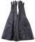 POOSR Gummi Schwarz Sand Strahl Handschuhe Streifen Sand Strahl Handschuhe für Strahl Kabine 65X 30Cm