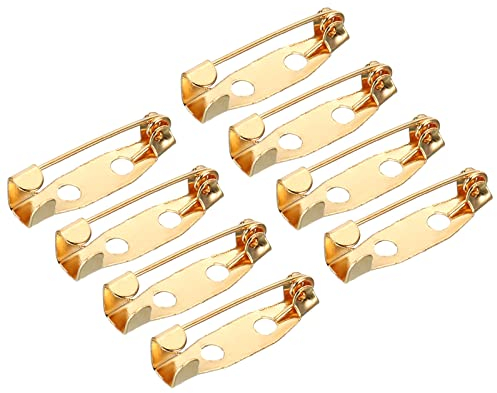 sourcing map 50 Stück Sicherheitsstangen Stifte Broschennadeln Sicherheitsnadeln Anstecknadeln zum Basteln 20mm für Ausweise Namenskarten Tags DIY Schmuck Handwerk Rose Goldton