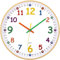 VINILITE Kinder Wanduhr ohne Tickgeräusche 30cm Bunt Zahlen Modern Quartz Lautlos Wanduhr Batteriebetrieben für Kinderzimmer, Küche, Wohnzimmer, Schlafzimmer, Büro