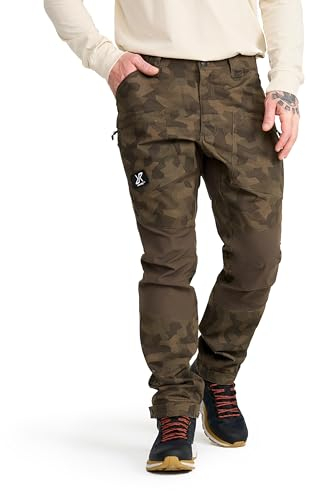 RevolutionRace Herren Nordwand Pro Pants, Hose zum Wandern und für viele Outdoor-Aktivitäten, Earth Camo, XL