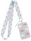 Giantree Cordino da collo con clip per badge, porta badge scorrevole arcobaleno cordino da collo con custodia, cordino staccabile per carte d'identità, biglietti, ufficio, scuola (colore 2)