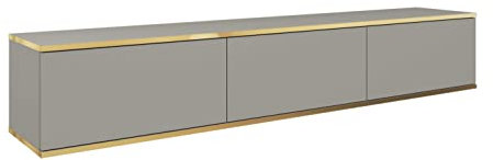 Oro 175 cm, TV a sospensione, Vari colori, Mobili da soggiorno, Stile moderno (Grigio)