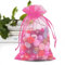 ANZNKU Organza-Beutel, transparent, mit Kordelzug, klein, für Süßigkeiten, Schmuck, Party, Hochzeit, Weihnachten, Geschenkbeutel, 50 Stück