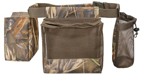 Namvo Multifunction Hunting Bags Belt,Adjustable Belts with Game Pouch Shell Bags Water Bottle Carrier,Field and Game Belt, Belt for Outdoor Hunting Camping Hiking Fishing,Camo