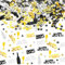 Mainiusi 1000 Stück Konfetti Silvester Deko 2025 - Glitzer Happy New Year Streudeko Tischdeko Gold Schwarz für Neujahr, Weihnachten