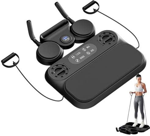 Ab Exercise Board, Automatic Rebound Abdominal Wheel, Ab Roller Home Workout, Fitness Supplies, Space Saving Exercise Board, Ab Roller for Women, Men, ABS (Gray, Black)