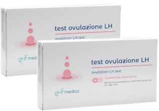 gef + medica - 2 Test Ovulazione Monitoraggio Attendibile del Ciclo e del Periodo Fertile Kit da 5 Dispositivi per Controllo Fertilità Donna