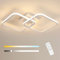 SENQIU LED Deckenlampe Dimmbar, Moderne LED Deckenleuchte mit Fernbedienung 50W, Deckenleuchte Quadratisch aus Acryl für Schlafzimmer, Wohnzimmer, Küche, (3000K-6500K)