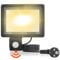 SUBTLETY 100W Außen Sicherheitsbeleuchtung mit Bewegungsmelder Sensor LED Strahler IP66 Aluminium Baustrahler Superhelle Scheinwerfer Fluter Außenlampe für Garten Garage Gehwege (Warmweiß mit Stecker)